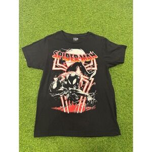 Marvel Spider-Man Black Suit Graphic T-Shirt Mens Medium Black Short Sleeve Tee